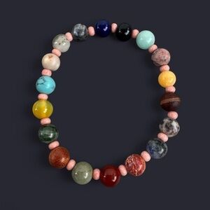 Mixed Stone Bead Bracelet